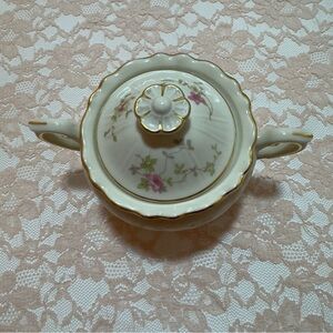 Federal Shape Syracuse China Stansbury Porcelain Sugar Bowl with Lid